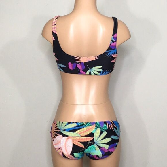 New. PILYQ multicolored palm leaf bikini. - Picture 7 of 13